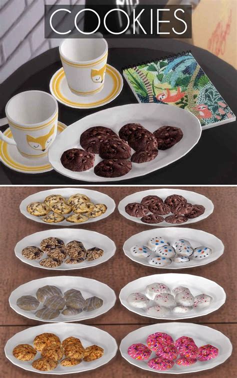 types  cookies   table  coffee cups  saucers