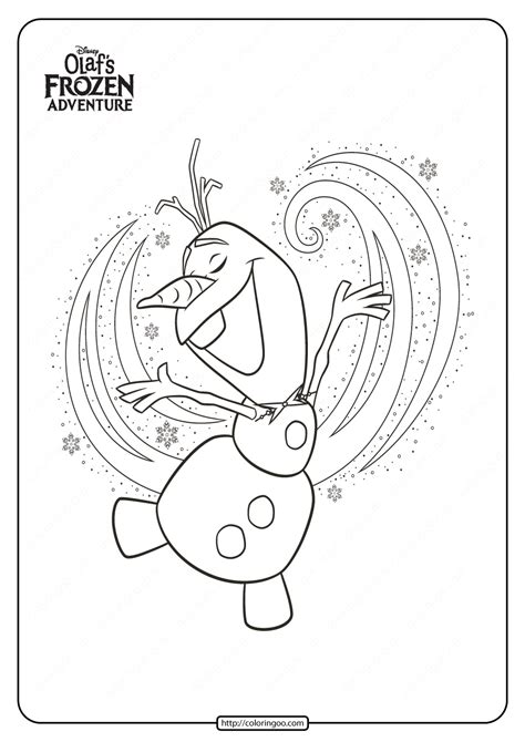 printable olaf  frozen adventure coloring pages