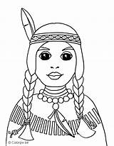 Indiaan Meisje American Cowboy Indianen Indiens Coloriages Indians Flevoland Afb Indianske Omalovanky Indien οι sketch template