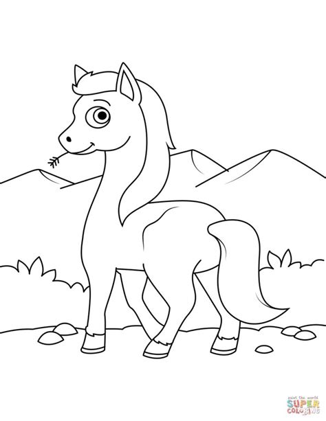 printable coloring pages  cute wild horse coloring pages horse