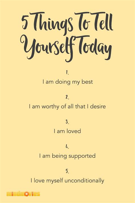 Positive Affirmations 5 Things To Tell Yourself Today