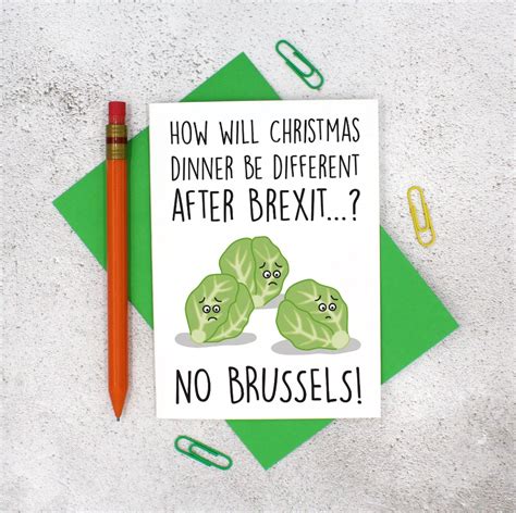 brussel sprouts pun brexit christmas card christmas cards brussels christmas funny christmas