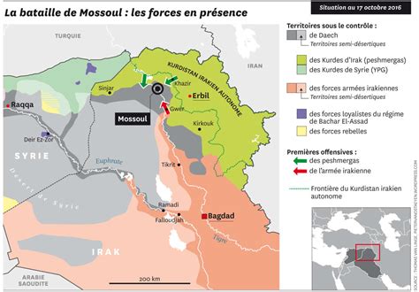 cartographie bataille de mossoul les forces en presence
