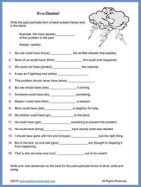 Grammar Worksheet Grade 6
