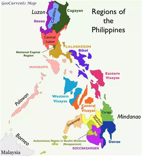 Map Of The Philippines Showing Luzon Visayas Mindanao