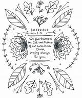 Colossians Thessalonians Melodies sketch template