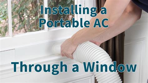 install portable air conditioner  sliding window