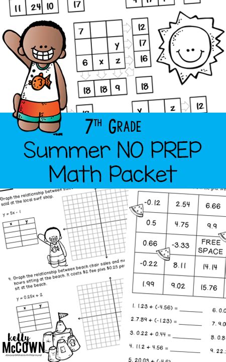 grade math summer prep packet  lindsay perro tpt math  grade