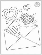 Coloring Valentine Heart Pages Card Valentines Hearts Printable Kids Drawing Could Used Activities sketch template