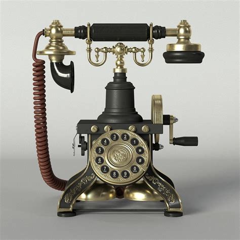 pbr vintage telephone cgtrader