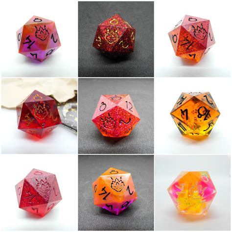 comission custom  polyhedral dice etsy