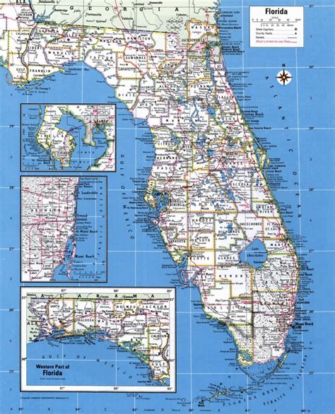 printable map  florida cities