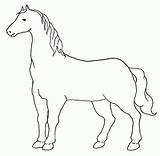 Cavallo Cavalli Animali Disegnare Semplice Stampare sketch template