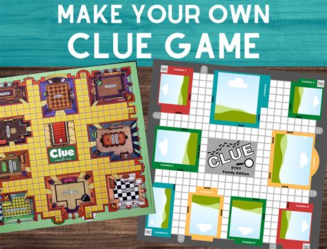 clue game template  canva family game night personalize etsy