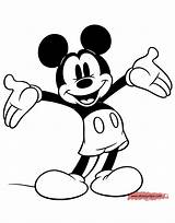 Mickey Mouse Coloring Pages Classic Book Disney Template Minnie Da Disneyclips Detective Pdf Salvato Cheerful sketch template
