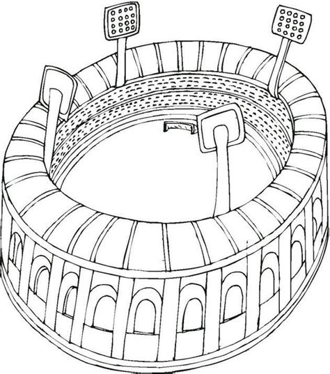 football stadium coloring page blanco  negro paginas  colorear