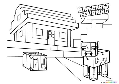 minecraft house coloring pages coloring pages