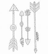 Arrow Feather Template Coloring Pages sketch template