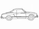Karmann Ghia Cabrio Richwald sketch template