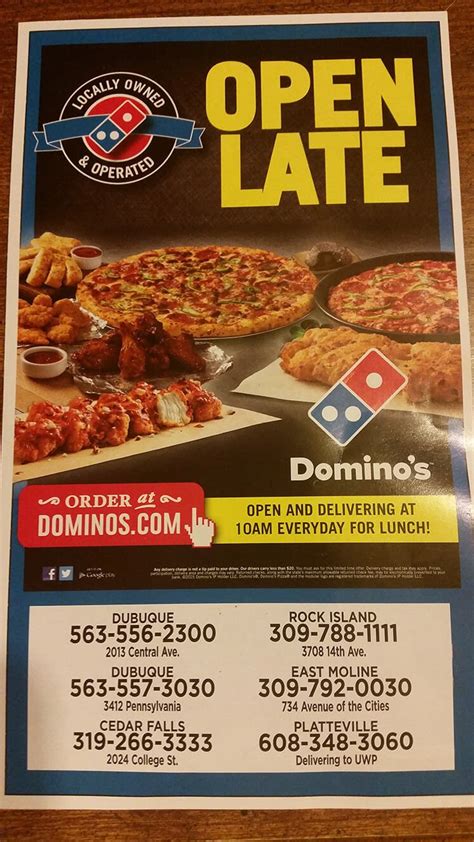 dominos menu prices