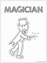 Kids Costume Coloring Pages Color Just Magician sketch template
