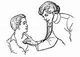 Doctor Examination Coloring Large Pages Edupics sketch template