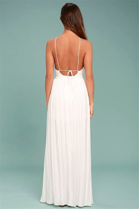 lovely white dress maxi dress halter dress 94 00