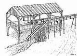 Mill Saw 1800s Flour Sawmill Water Mills Powered Cotton Milling Small Driven Guess Johnson Only Down sketch template