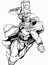 Thor Coloring Avengers Letscolorit sketch template