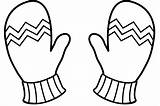Gloves Coloring Pages Mittens Clipart Glove Winter Clip Christmas Line Mitten Snowman Drawing Outline Snow Printable Clothes Kids Scarf Template sketch template