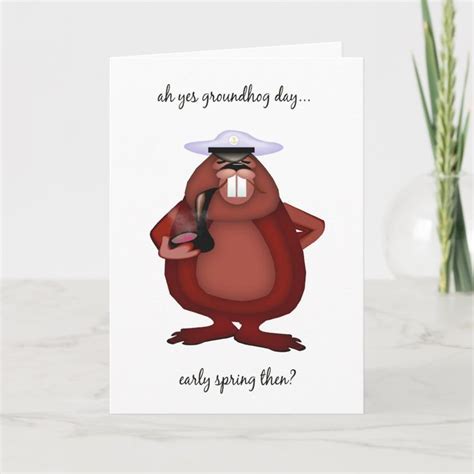 groundhog day card fun groundhog day card zazzlecom