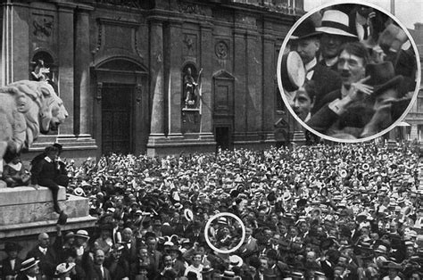 famous picture of hitler in odeonsplatz munich in 1914 could be fake