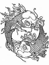 Coloring Fish Pages Adult Koi Adults Printable Recommended Getdrawings Getcolorings sketch template