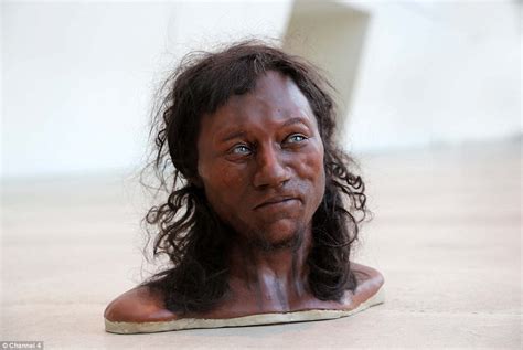 the first ancient britons had black skin dark curly hair and blue eyes according to dna tests