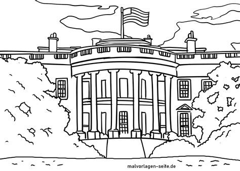 great coloring page white house white house  coloring pages