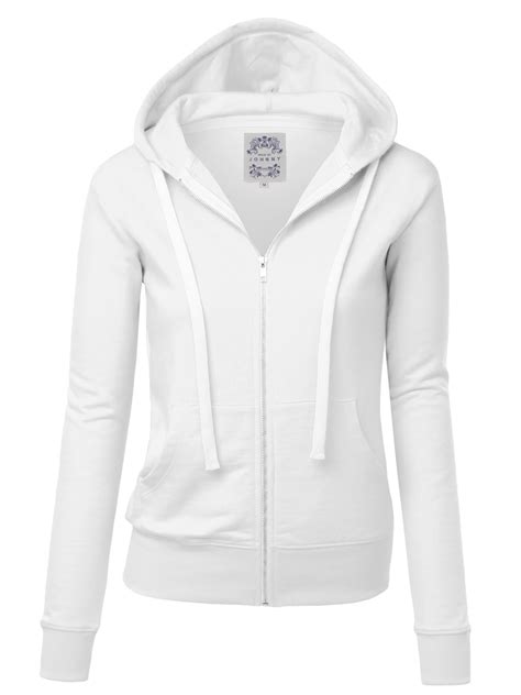 johnny mbj wsk womens active fleece zip  hoodie sweater jacket xxxl white