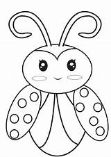 Coloring Ladybug Pages Bug Colouring Cute Ladybird Lady Vw Outline Girl Kids Sheets Printable Drawing Insect Color Ladybugs Book Harmonica sketch template
