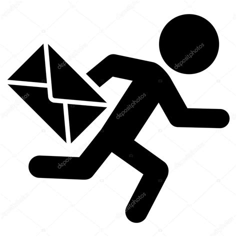 male mail courier icon stock vector  ahasoft