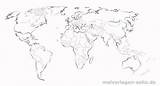 Kontinente Weltkarte Kinderbilder sketch template