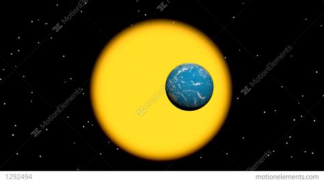 earth rotation  sun  render stock animation