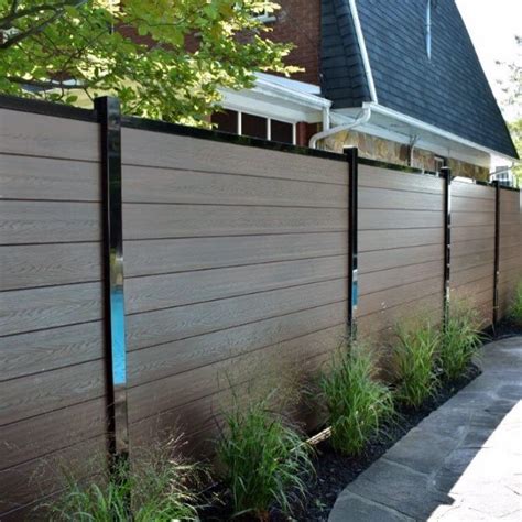 Modern Composite Privacy Fence Backyard Design All