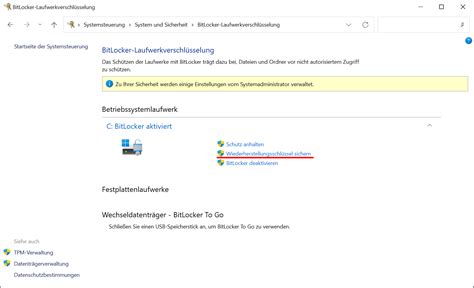 bitlocker wiederherstellungsschluessel im microsoft konto speichern