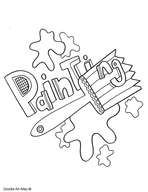 visual art coloring pages printables classroom doodles