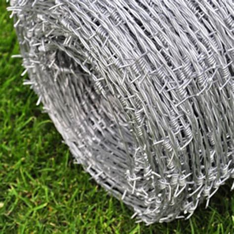 vidaxl barbed wire roll steel  mm high tensile outdoor garden fence buy fencing