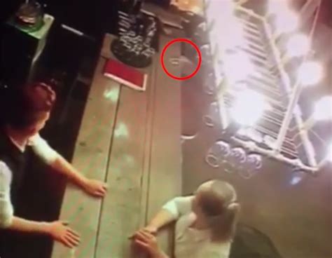 watch the creepy moment a ‘ghost freaks out restaurant