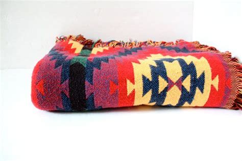 vintage retro navajo bohemian aztec blanket home aztec blanket vintage home decor bedding
