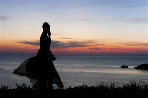 silhouette sunset black sicily sea walldevil