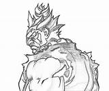 Akuma Coloring Pages Template sketch template
