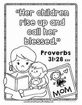 Verse Mothers Printable Kjv Thy Christianpreschoolprintables Arise sketch template