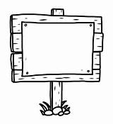Placard Stake Isolated Sketch Clipground sketch template